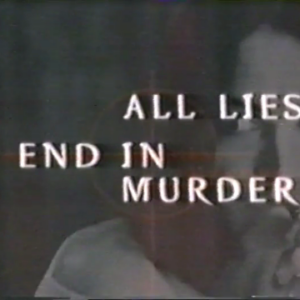 All Lies End in Murder TV Movie on DVD (1997)